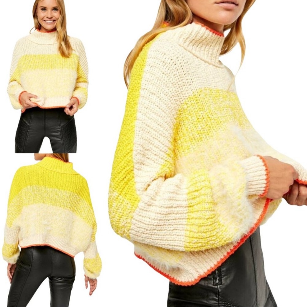 Free People Sunbrite Mock Sweater - Size M